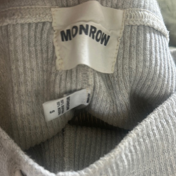 Monrow light gray Ribbed Pants - Picture 2 of 3